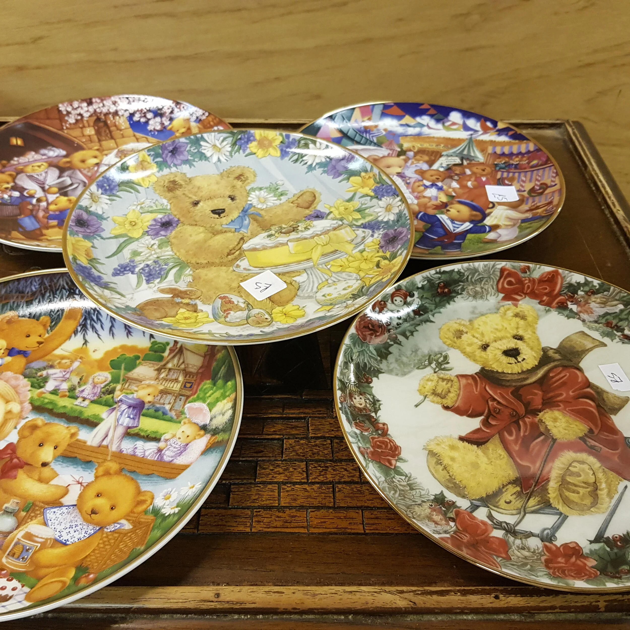 Franklin Mint テディベア 絵皿 4枚セット コレクションプレート Franklin Mint テディベア 絵皿 4枚セット コレクションプレート